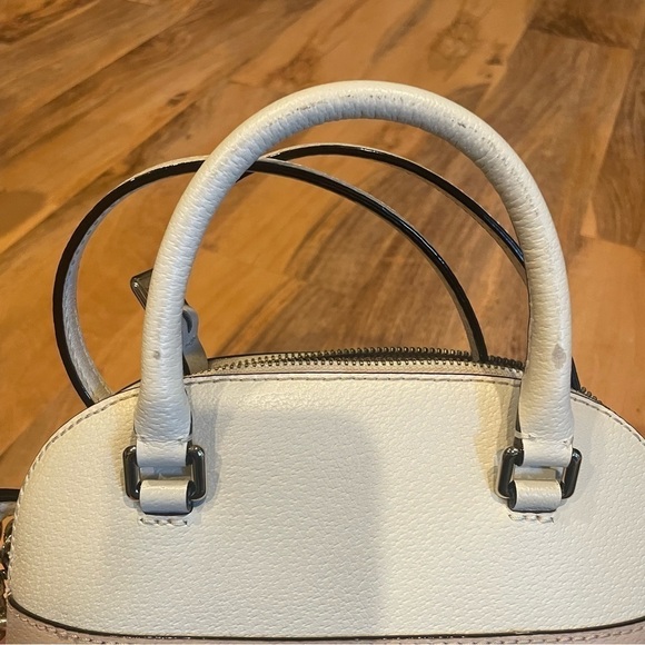 Kate Spade Carli Grove Street Warm Beige/Cement Leather Satchel - Picture 4 of 11